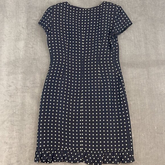 Pure and Simple Black and Cream Polka dot Silk Dress Size 6 - Picture 6 of 6